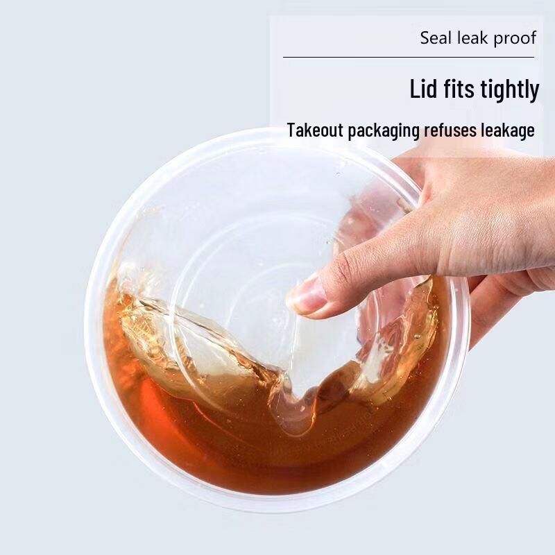 YXRH Disposable Round Plastic Food Containers with Lids