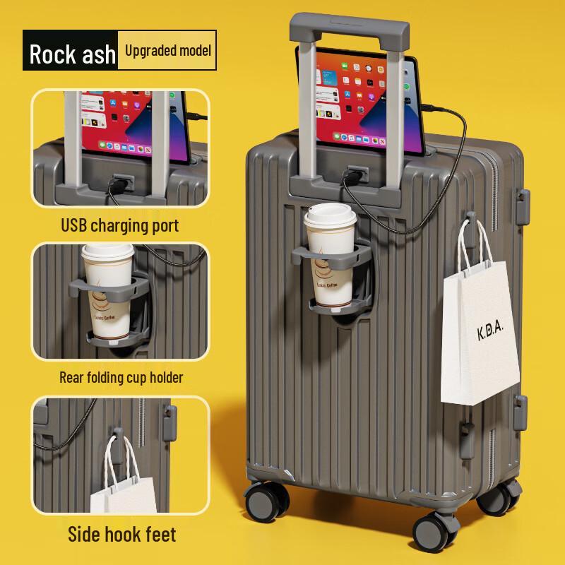 Kuai Chi Durable Student Spinner Suitcase