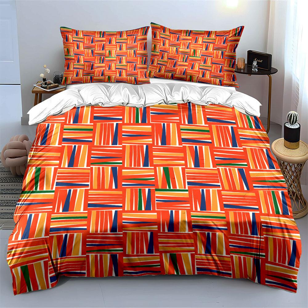 "Colorful Geometric Print Set" Bedding Duvet Cover Set Duvet Cover Pillowcases (1 * Duvet Cover 2 * Pillowcases, Without Duvet Insert)