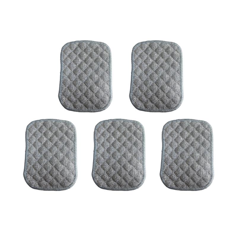 

Скребок из стальной ваты Двухслойная салфетка для мытья посуды Антипригарная Масло Кухонная чистящая подушечка Многоразовая Скребок для посуды Прочный Очиститель для кастрюль Утолщенная мочалка 5pcs