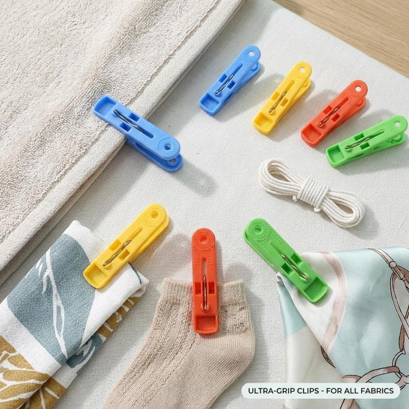 20/200 Stück Plastik-Wäscheklammern Kleider Foto Aufhängeklammern Wäsche Haushalt Wäscheklammern Badezimmer Socken Unterwäsche Wäscheständer
