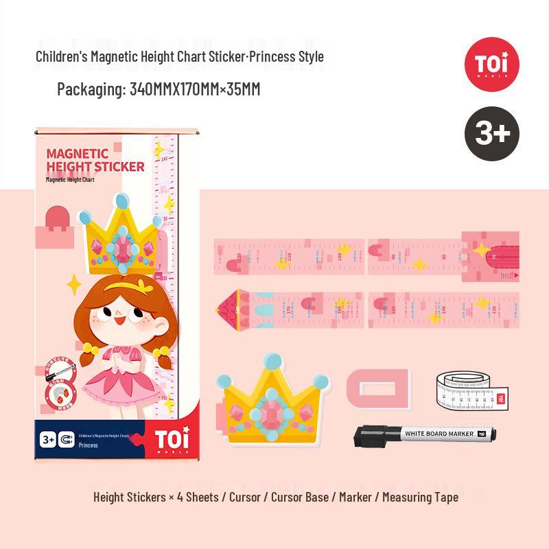 

TOI Мультяшний 3D Настінний Стікер для Вимірювання Зросту для Прикраси Дитячої Кімнати