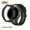 Cinturino per Huawei Watch GT5 Pro 46mm Cinturino 222mm Semi-Wrap Custodia Protettiva con Ritaglio in PC Cinturino di Ricambio per Orologio