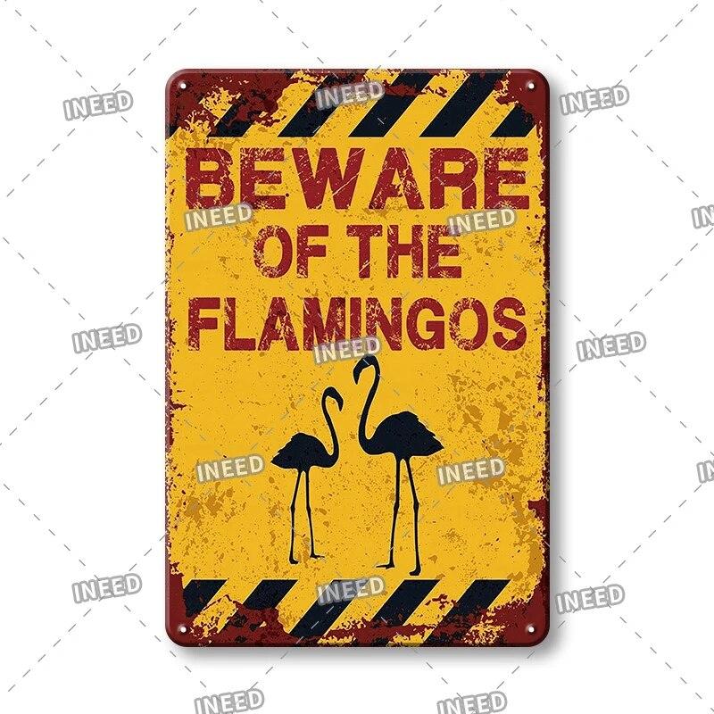Plakette Vintage Metall Vorsicht Tier Metall Blechschild Tiere Warnung Vintage Blechschild Metallplatte für Wand Pub Bar Club Wanddekoration