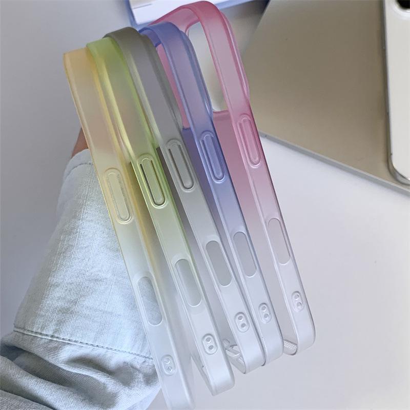 Gradient Skin Feel iPhone 16 Pro Max Case for Apple 17 Frosted, Compatible with 15/14, 13/12 Models.