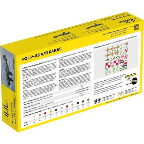 Platz Heller 1/72 WWII PZL P-23 A/B KARAS Plastic Model Kit HE80247 (Airplane)