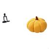 Abstract Thinker Sculpture And Pumpkin Pillow Decorative Figurine for Bedroom Cabinet Bookshelf Sofa