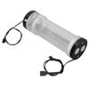 Water Cooling Tank Transparency 210mm Cylinder Temperature Display Reservoir Water Cooling with G1 4 Hole RGB Lighting