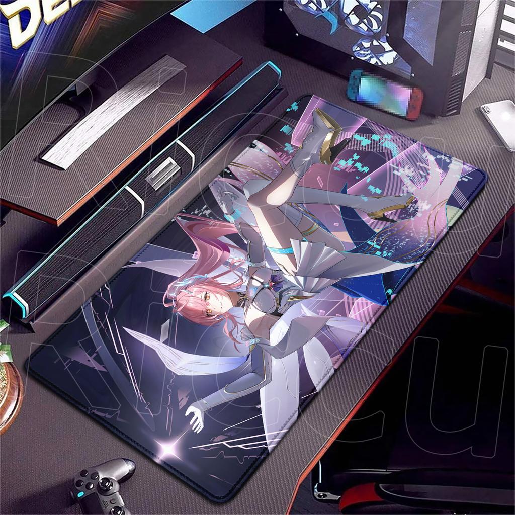 HD Printing XXL Mousepad Game Wuthering Waves Aemeath Mouse Pad Rug Desk Mat Computer Gaming PC Accessories Rubber Keyboard Mats