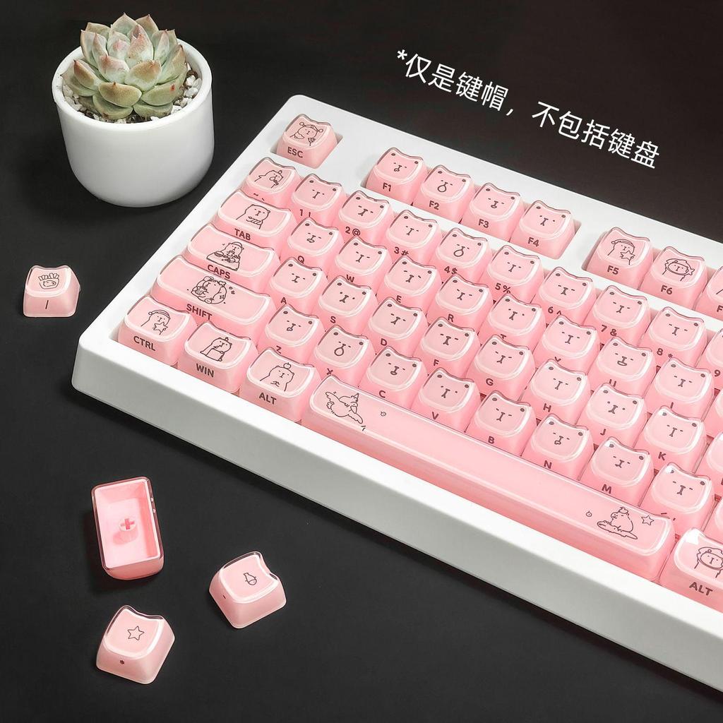 MAO Cat Head Fruit Jelly Keycaps: Custom DIY High-Value PC Magnetic Switch Keycaps with Side Engraving.