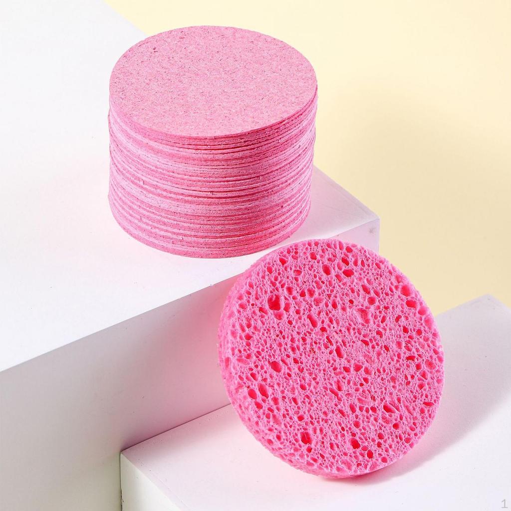 50 Pieces Compressed Facial Sponges Face Cleansing Pads, Beauty Skincare, Travel Skincare Essentials