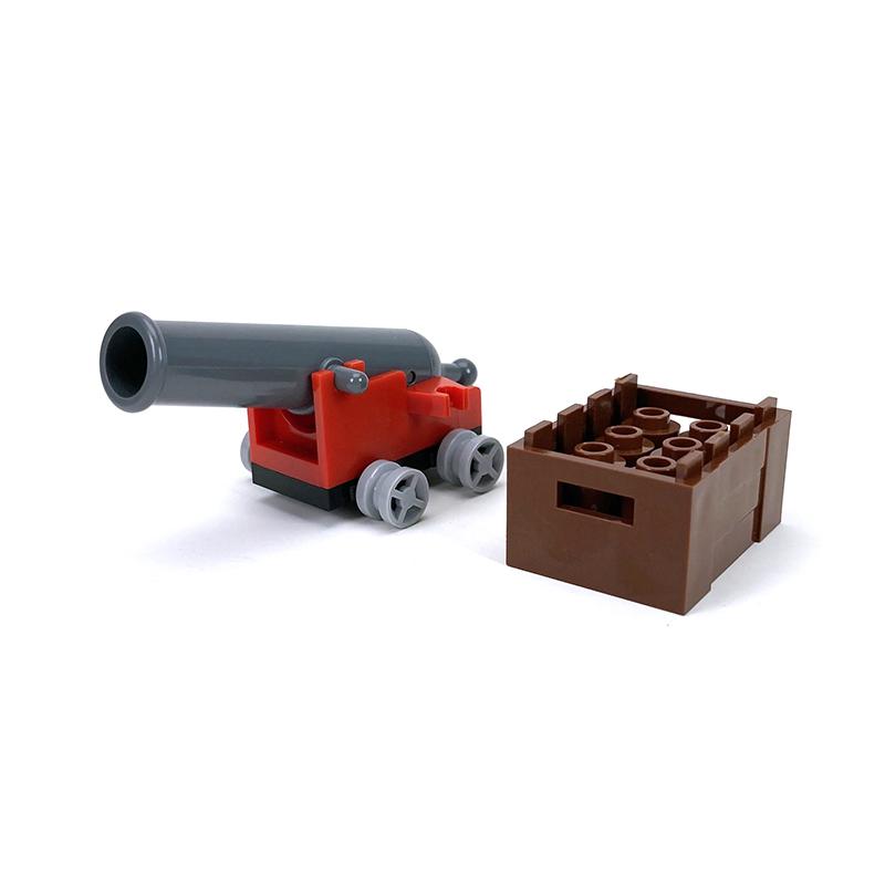 Puzzle Briques de Construction Assemblées Canon Arme Militaire Jouet en Plastique DIY Pièces Accessoires Éclaircissement Éducatif pour Enfants