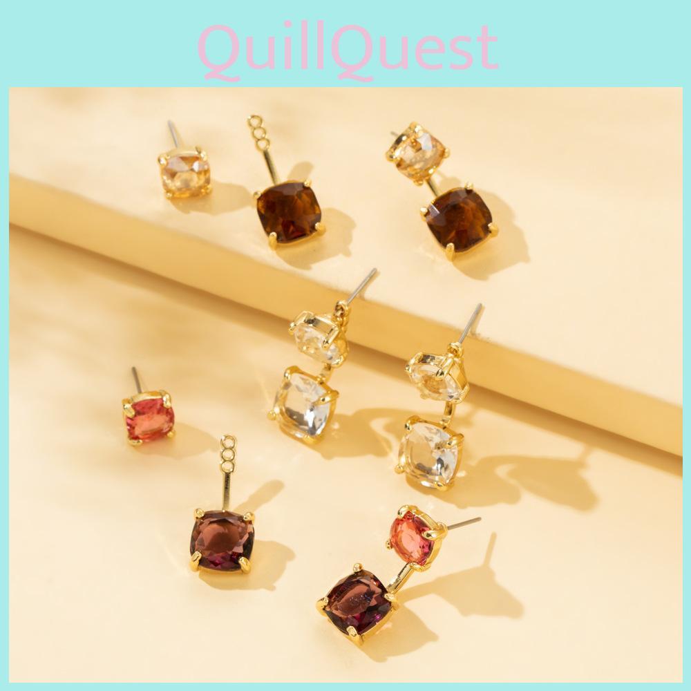 Luxurious Zircon Studded Earrings For Women Exquisite Holiday Idea Gift