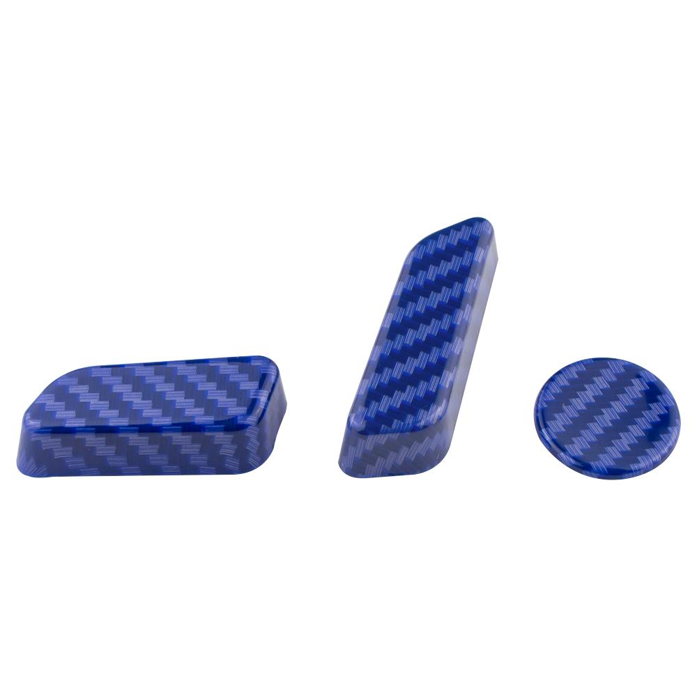 

For Tesla Model 3 Model Y 2016- Seat Adjust Switch Button Trim Cover Imitation Carbon Fiber ABS Car Interior Accessories синій