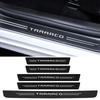 For Seat Tarraco  Auto Door Threshold Sill Protective Rear Trunk Bumper Guard Stickers Carbon Fiber Car Door Pedal Strips