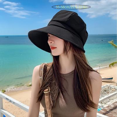 Stylový Prodyšný Unisex Klobouk Bucket se širokou krempou Ochrana před sluncem Skládací Baret pro Outdoor Plážový Sluneční klobouk