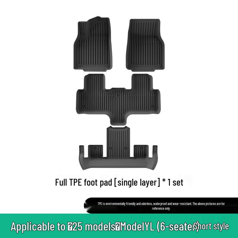 25 Tesla Model YL Floor Mats - Dirt-Resistant, Waterproof TPE Mats