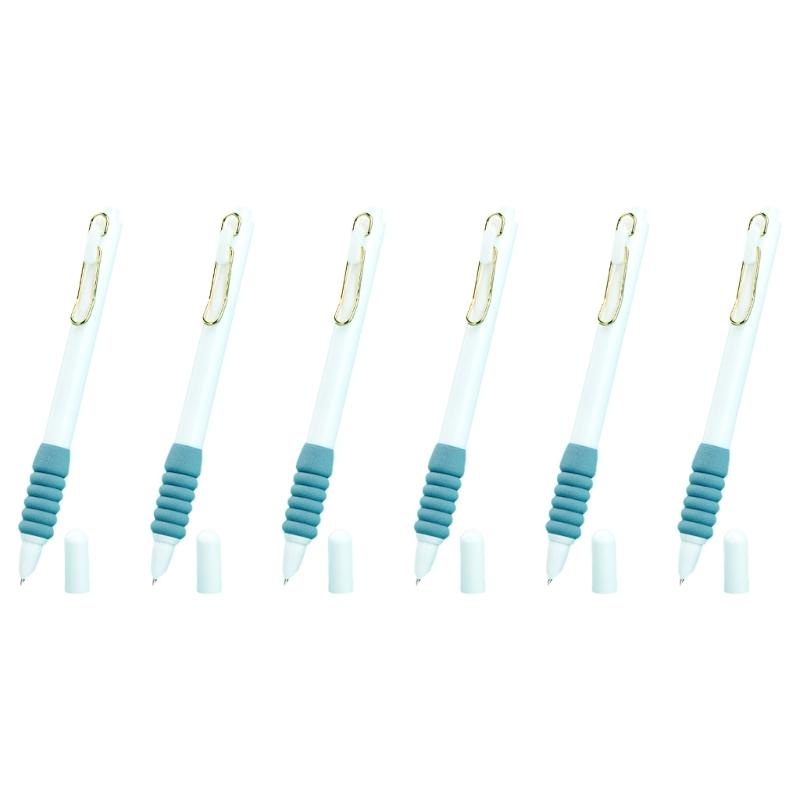 

6Pcs Piston-Filled Fountain Pen for Children Student Handwriting Practice, 0.38MM Fine Tip Retractable Fountain Pen синий