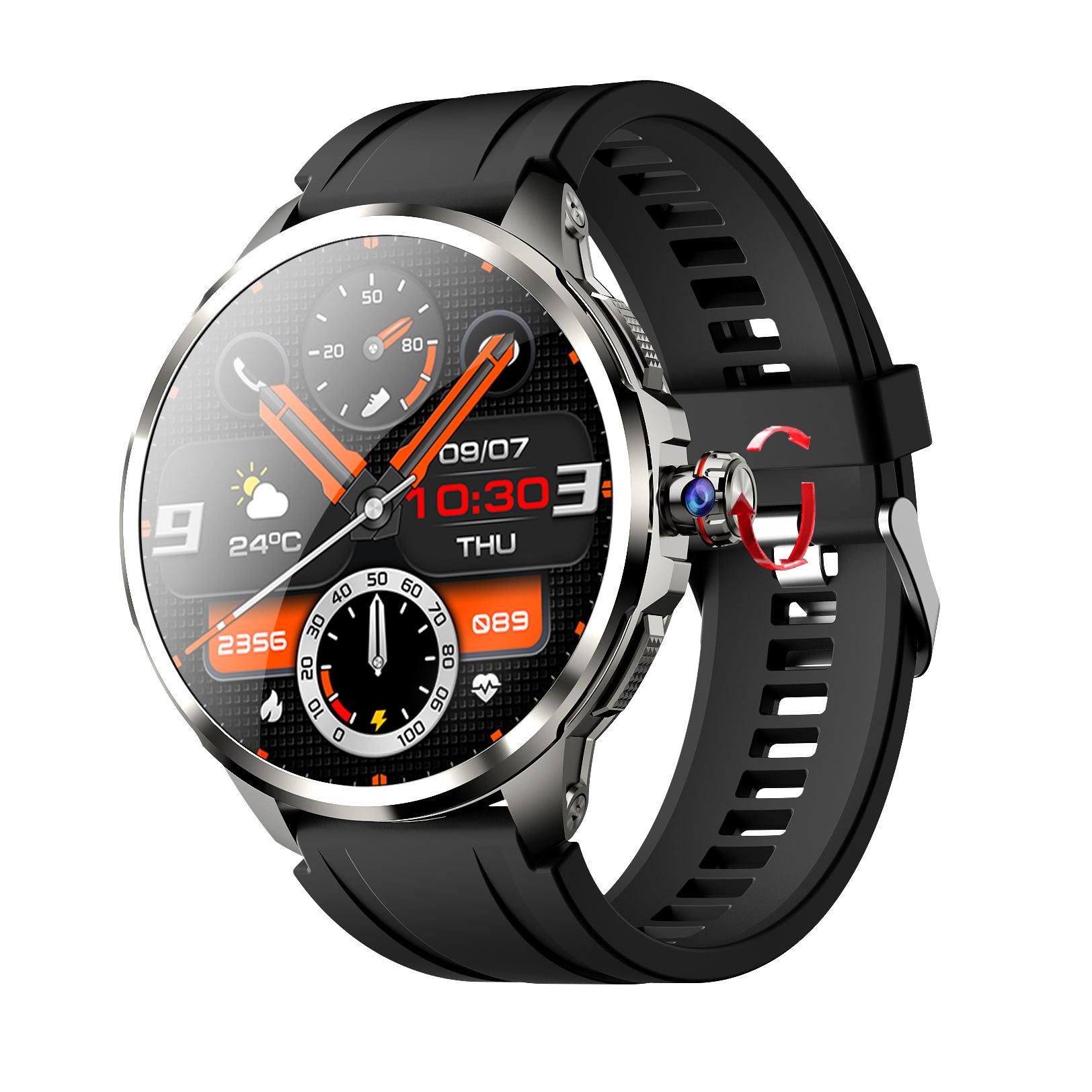 New Android Smart Watch 4G Round Screen 3+32GB Memory Camera WiFi GPS NFC AMOLED Video Call Watch With Sim Card Smart Watch H99 чёрный