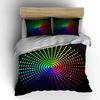 "Colorful Spiral Art Decoration Set" Soft Skin-Friendly Bedding Set Includes 1 Duvet Cover And 2 Pillowcase, Gift
