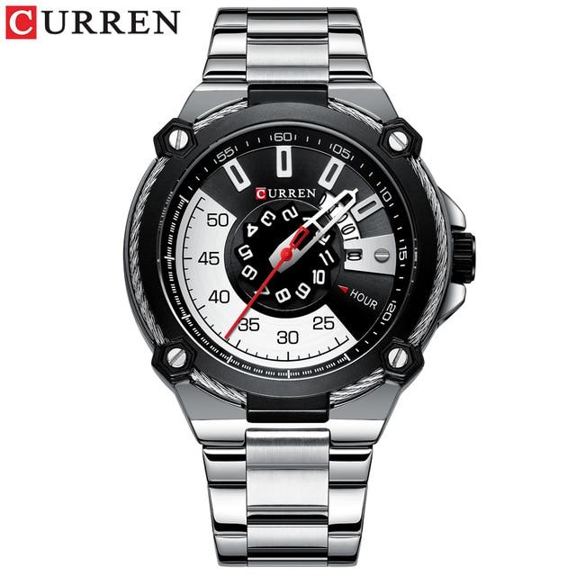 CURREN Design Watches Men's Watch Quartz Clock Male Fashion Stainless Steel Wristwatch with Auto Date Causal Business New Watch M8345