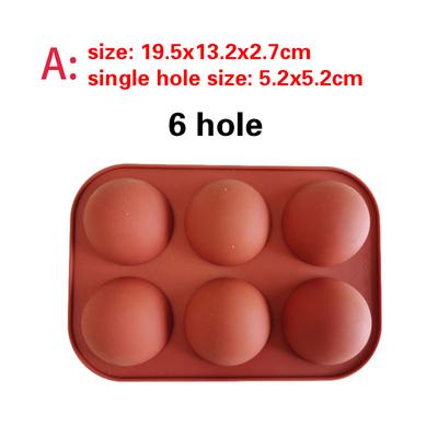 1Pcs Fondant Bakeware Ball Sphere For Cake Pastry Baking Round Shape Dessert Mould Silicone Mold