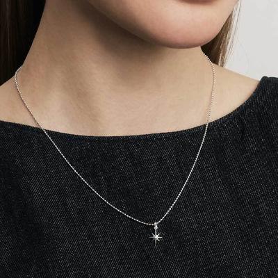 [Sv925] White Shooting Star Necklace
