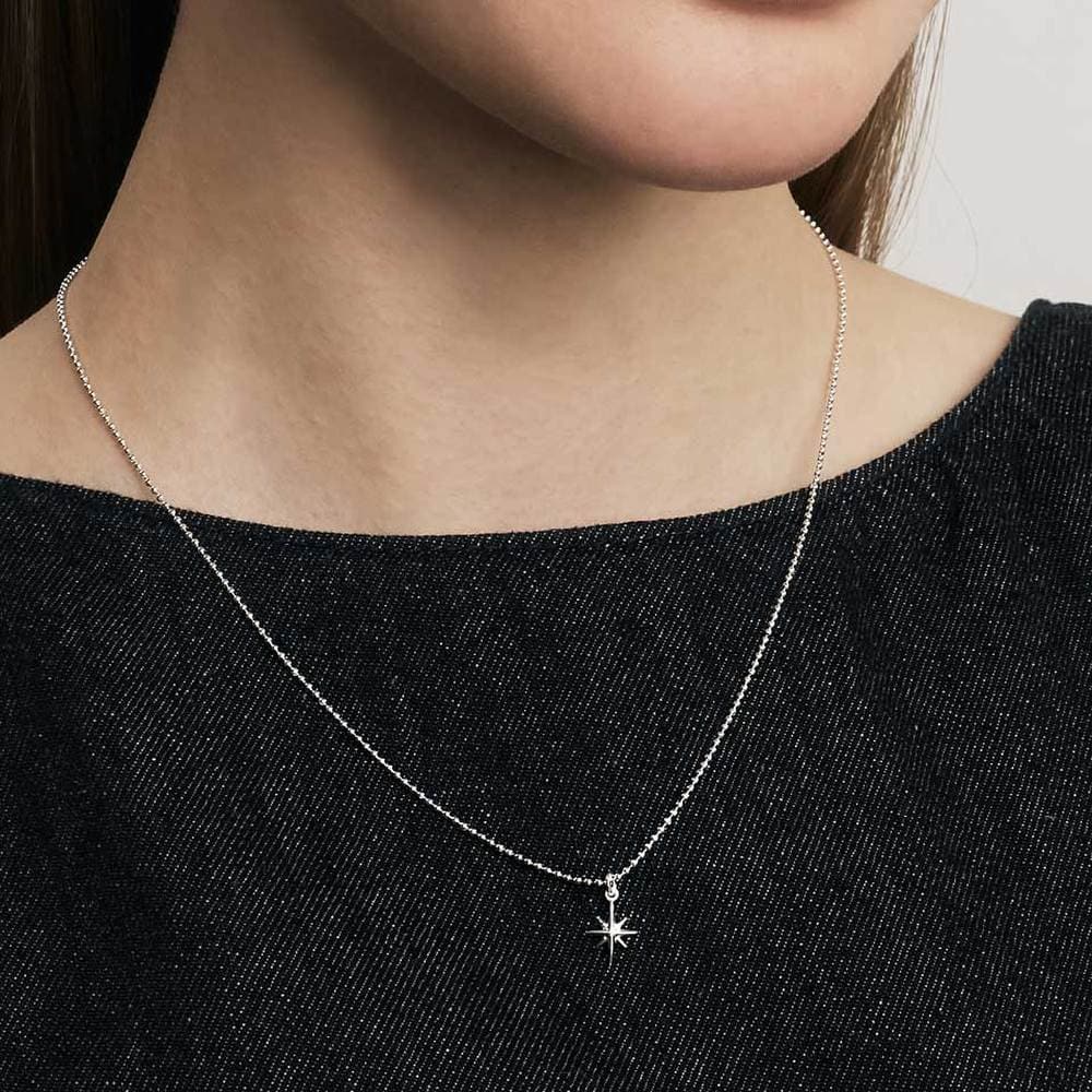 [Sv925] White Shooting Star Necklace