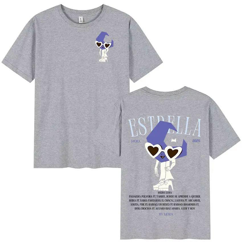 Men's Top Rapper MORA Album 2025 Merch Graphic T Shirt Y2K Clothing Casual Oversized T Shirt Unisex Fashion High Quality T-shirt