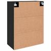 Wall Cabinet Set 2 Pcs Black Oak Effect 69.5 X 34 X 90 Cm