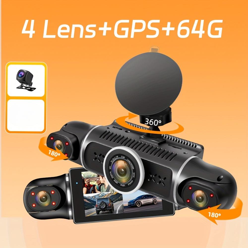 

Автомобильный видеорегистратор, черный ящик, видеорегистраторы для автомобилей, бесплатная карта памяти SD на 64 ГБ с WIFI GPS, ночным видением, G-сенсором, циклической записью, сверхшироким углом обзора спереди, сзади, слева 4 cameras + WiFi + GPS