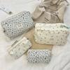 53174 Blue Begonia Cosmetic Bag Large Capacity Storage Bag Going Out Portable Travel Bag Handbag Wash Bag