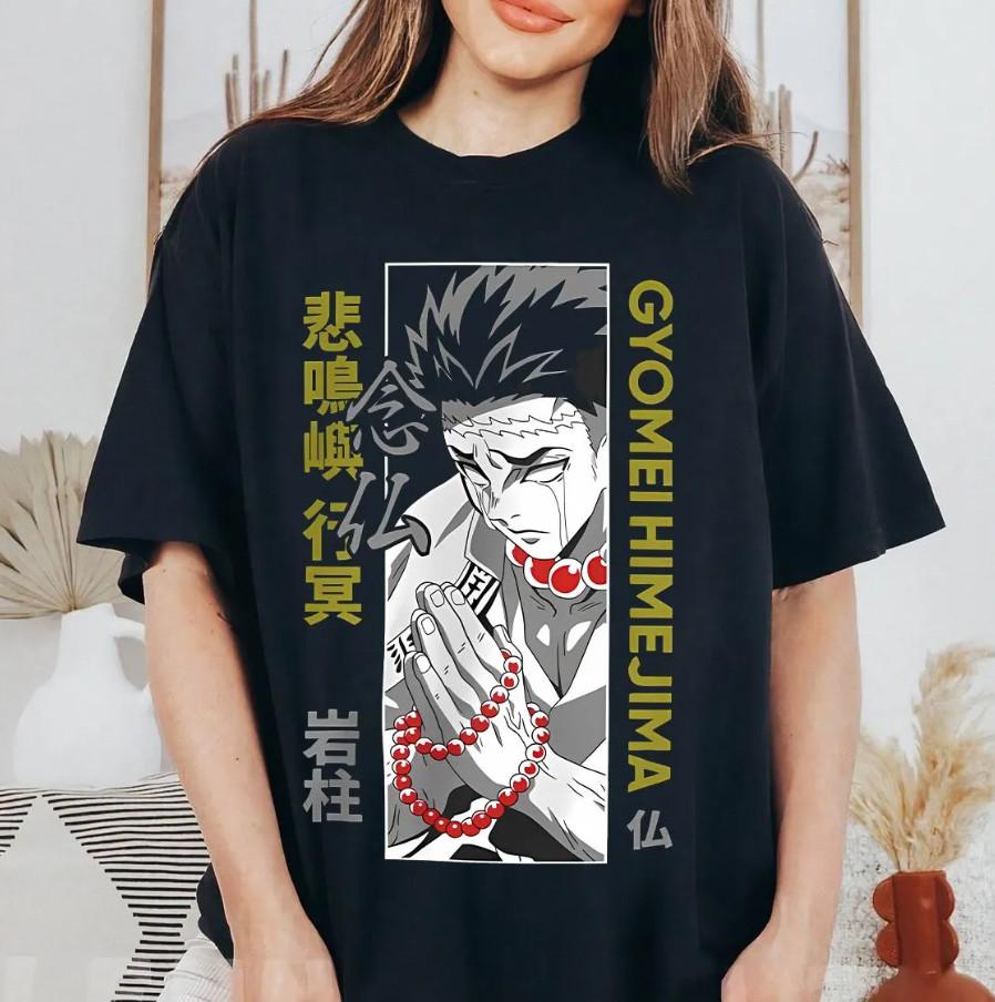 

Hashira Himejima Anime T-shirt Unisex Demon Anime Manga Shirt Anime Shirt 2XL