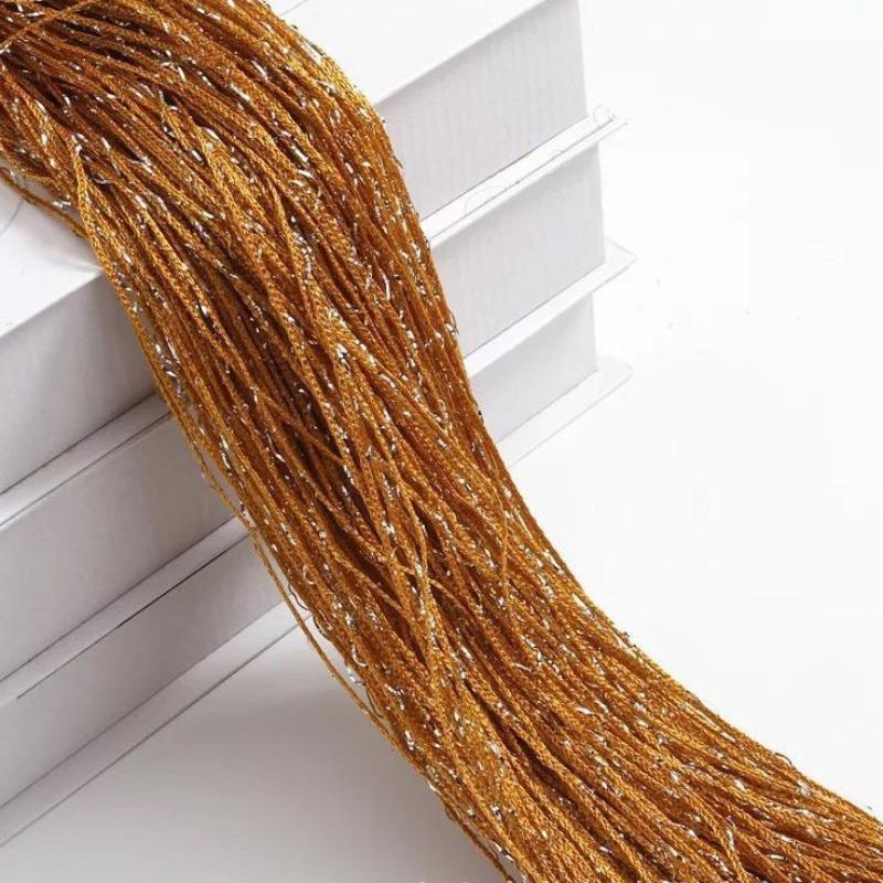 100x200CM Living Room String Curtain Shiny Tassel Silver Line Cortinas Solid Color Window Home Door Divider Curtain