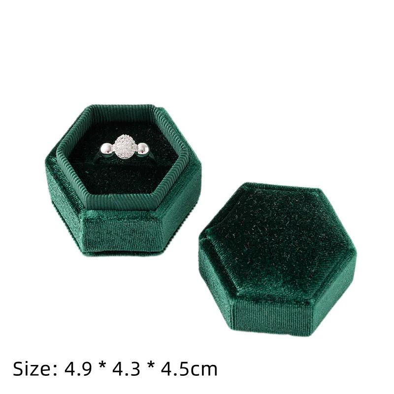Square Engagement Velvet Earring Ring Packaging Box Jewelry Organizer Valentine Day Gift Case Ring Display Storage Wholesale