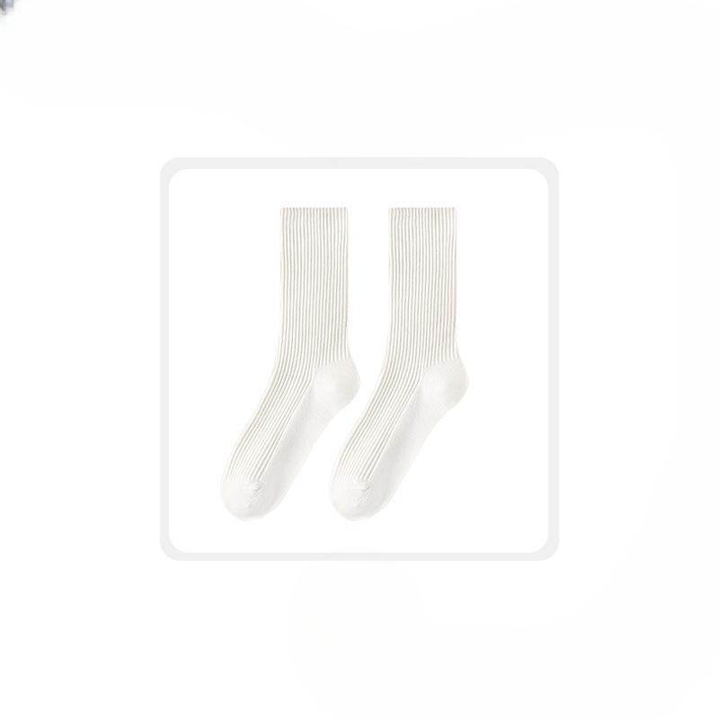 Women's Autumn and Winter New Solid Color Smoke All Match Long Tube Cotton Socks