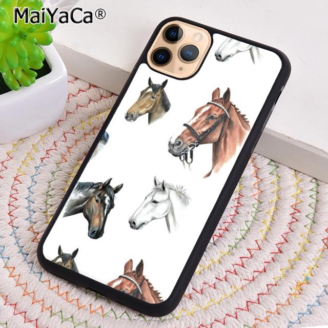 Horses Pattern Collage Phone Case For iPhone 17 Air 16 15 14 Plus 12 13 Pro Max Shell Cover Coque