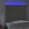 VidaXL LED Headboard Bedroom Furniture Single Bed Accessory Headboard Bed Frame Interior Light Grey 3122802