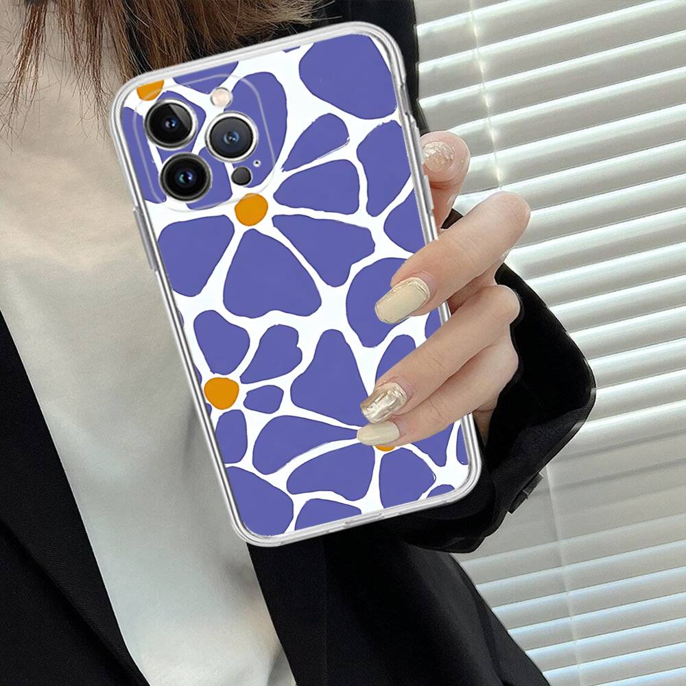 

Abstract Flower Market Phone Case For IPhone 11 13 16 12 17 14 15 Pro Max Plus Soft Clear Back Cover Coque iPhone 14 pro