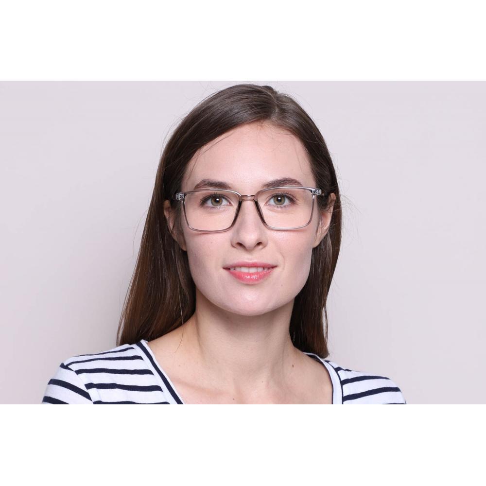 Full Rim Rectangle Transparent Grey Smartbuy Collection Ainslie 2418 C8 Fashion Unisex Eyeglasses
