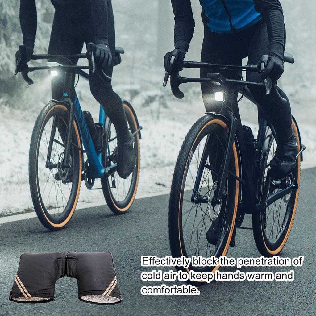 Winddichte Wasserdichte Lenkerstulpen Handschuhe, Reflektierende Winter Warme Handstulpen für Motorrad Radfahren Männer Frauen