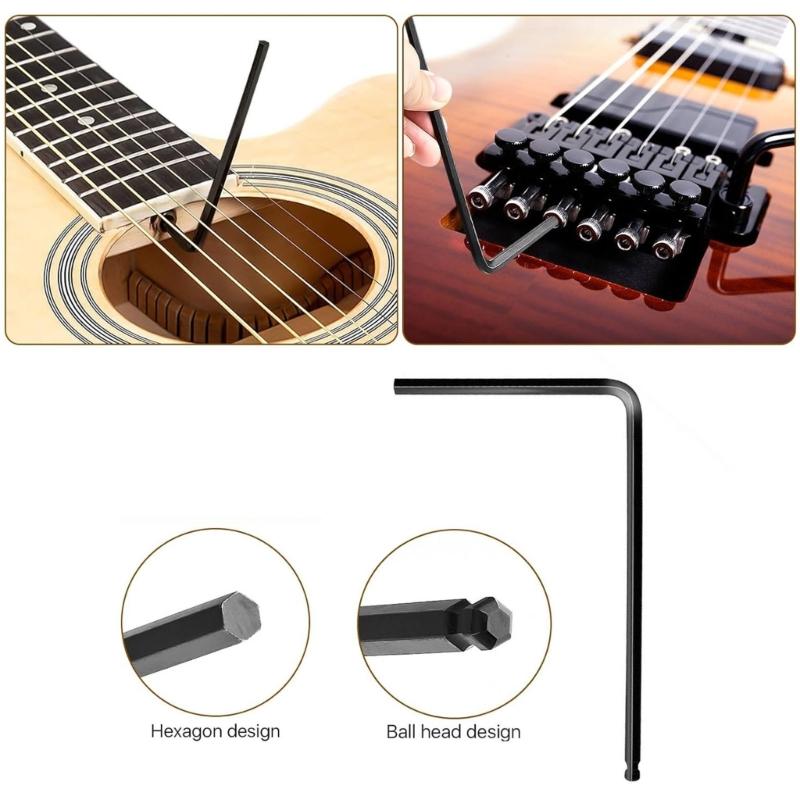 20Pcs Guitar Repair Tool Guitar Trusses Rod Allen Wrench Fretboard Radius Gauges