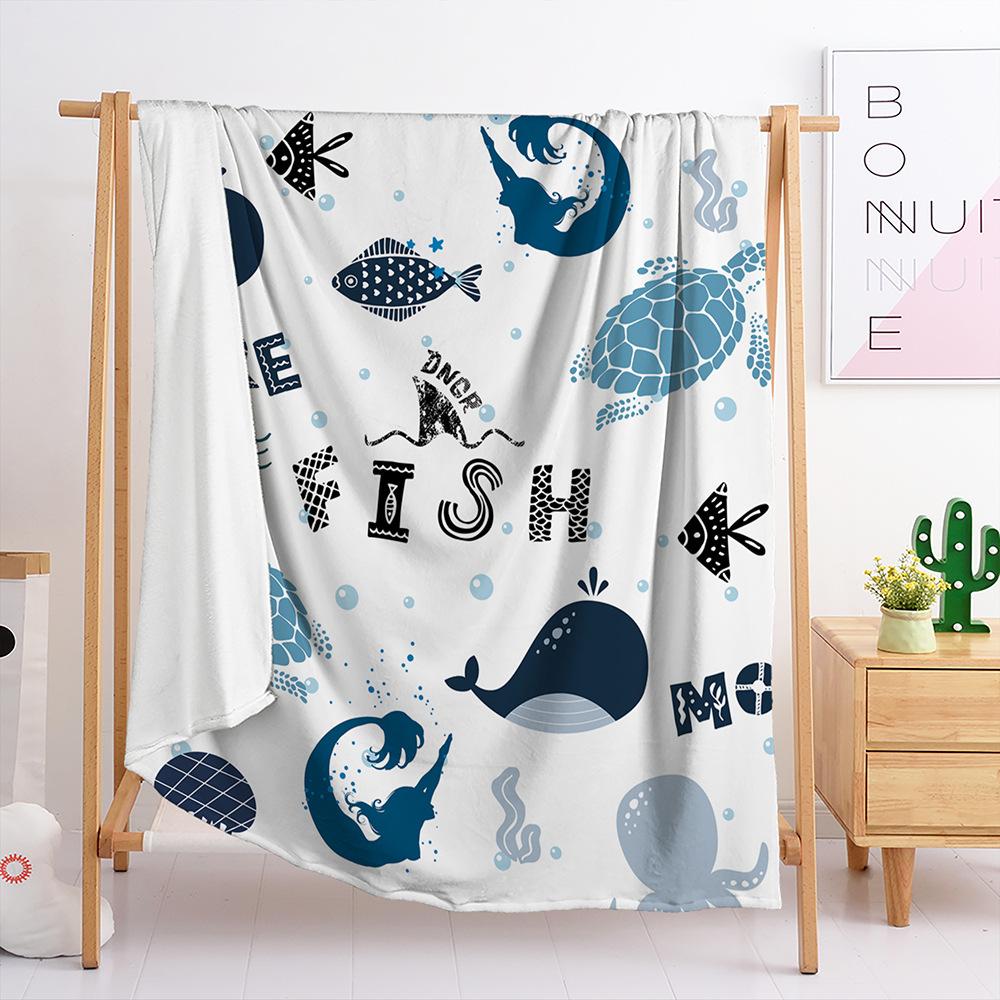 Decke Flanelldecke Meerestiere 3D Digitaldruckdecke Decke