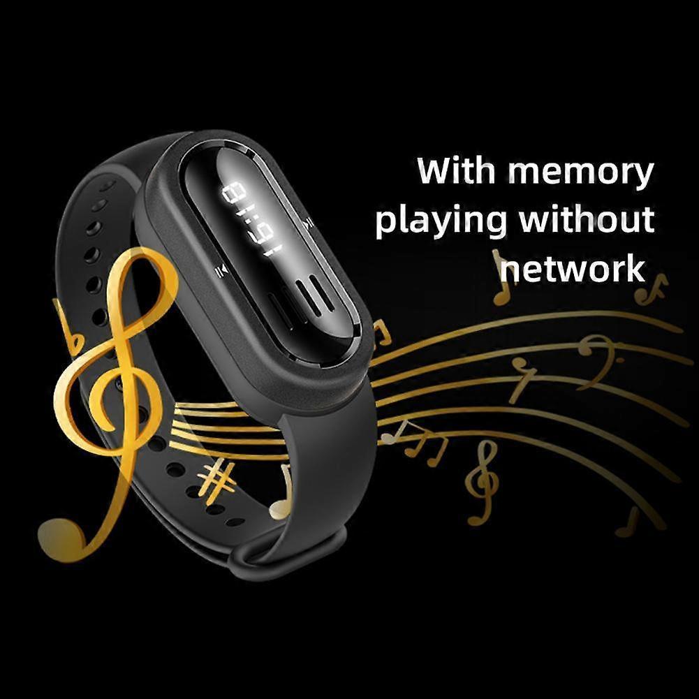 Reloj Musical Deportivo Altavoz Portátil para Correr al Aire Libre Fitness Inteligente Reproductor de Música Bluetooth Pulsera Mp3