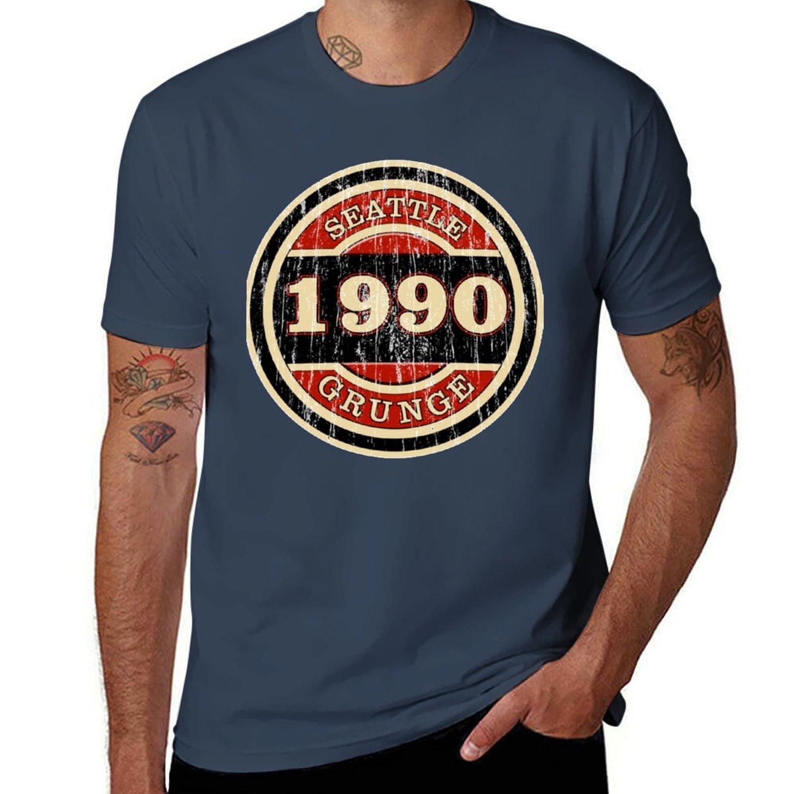 Seattle Grunge TShirt Summer Print Short Sleeve Tee S