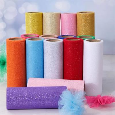 10yard*15cm Tulle Rolls Glitter Sequin Netting Fabric Fashion Gauze Sequin Mesh Fabric  Baby Shower