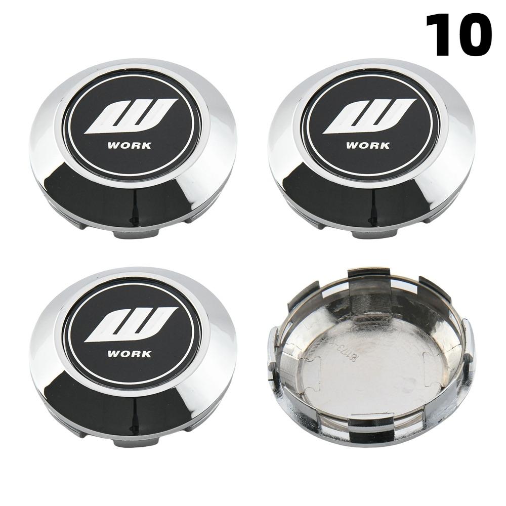 4PCS OD 76MM / ID 72MM Cap For Rims WORK EMOTION EQUIP MEISTER VS Emblem Wheel Center Cap Sport Car Logo Wheel Cover Hub Caps