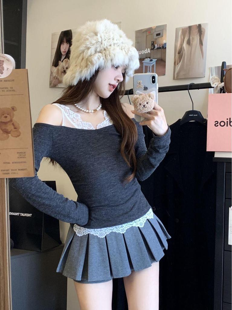 2025 Versatile A-line Pleated Skirt: Spicy Slimming Design for Petite Women, Anti-exposure Short Skirt Pants