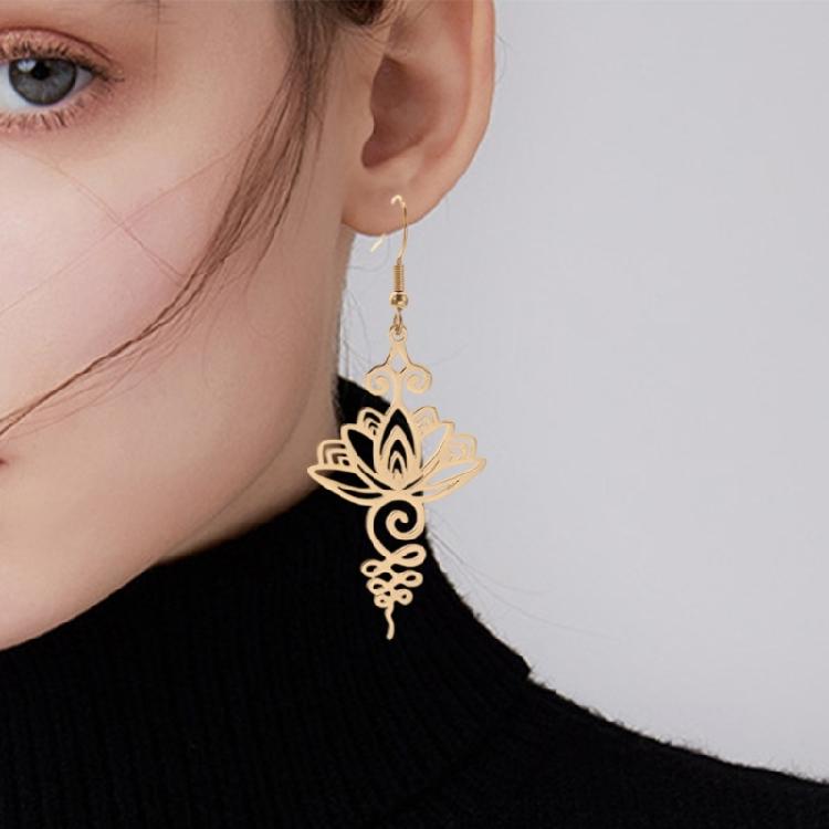 Graceful Flower Pattern Necklace Fashion Matching Earrings Unique Jewelry Stylish Women Necklace for Various Occasions