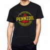 Teeshirts Soft Basic T Shirt Pennzoil Logo On Black Casual Plus Size Tshirt Classic Daily Wear Solid Color Tshirt